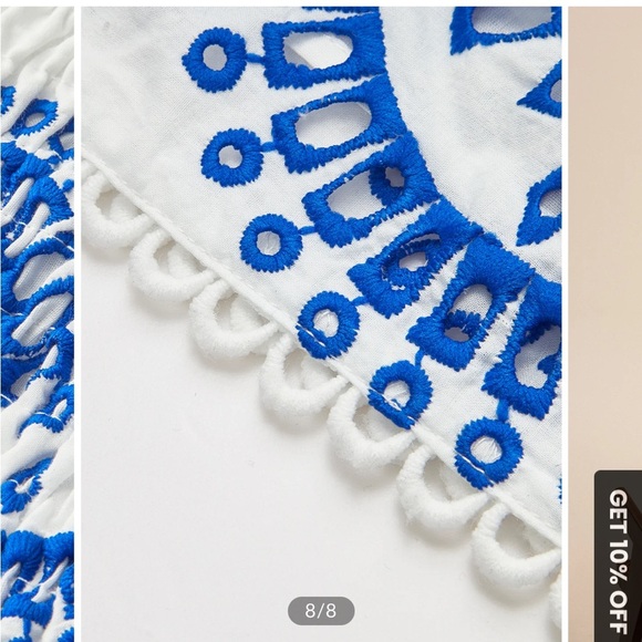 Commense Ripple Strapless Tiered Hem With Scalloped Detailing Dress - Picture 8 of 12